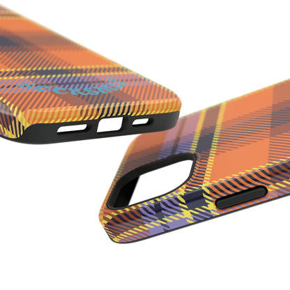 Orange Sickle Plaid  Phone Case for Apple