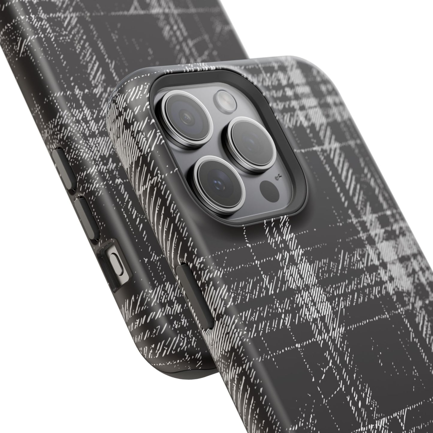 Smoky Grungy Plaid Phone Case for Apple