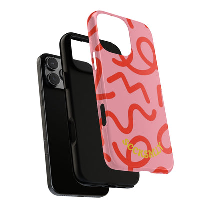Red Candy Swirls Tough Case for Apple