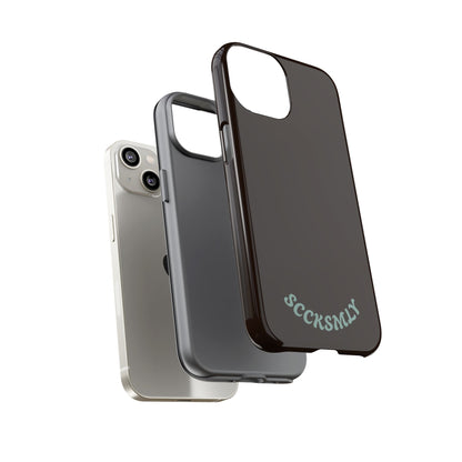SOLID Espresso Mint Tough Phone Case for Apple