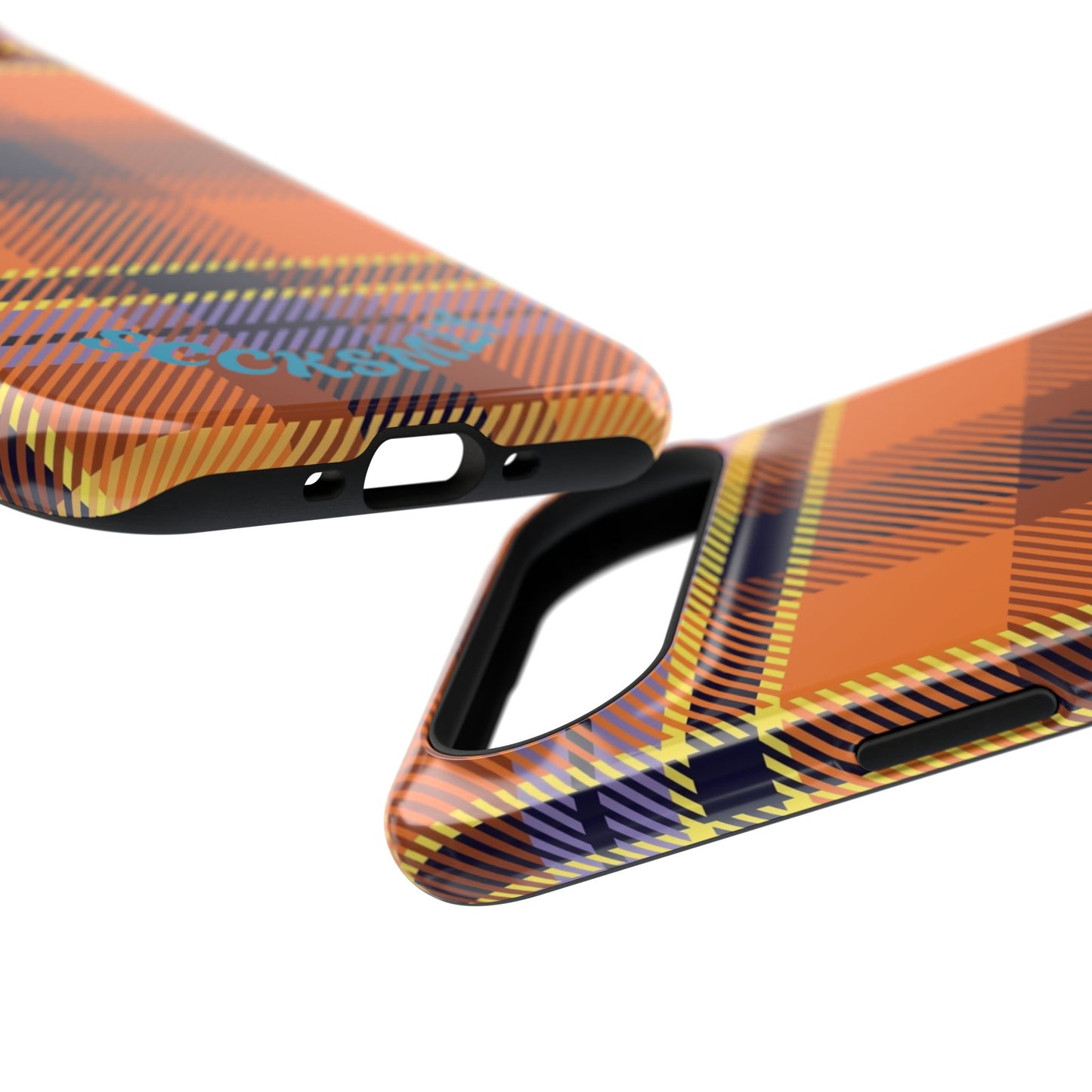 Orange Sickle Plaid  Phone Case for Apple
