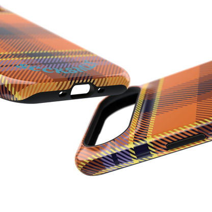Orange Sickle Plaid  Phone Case for Apple