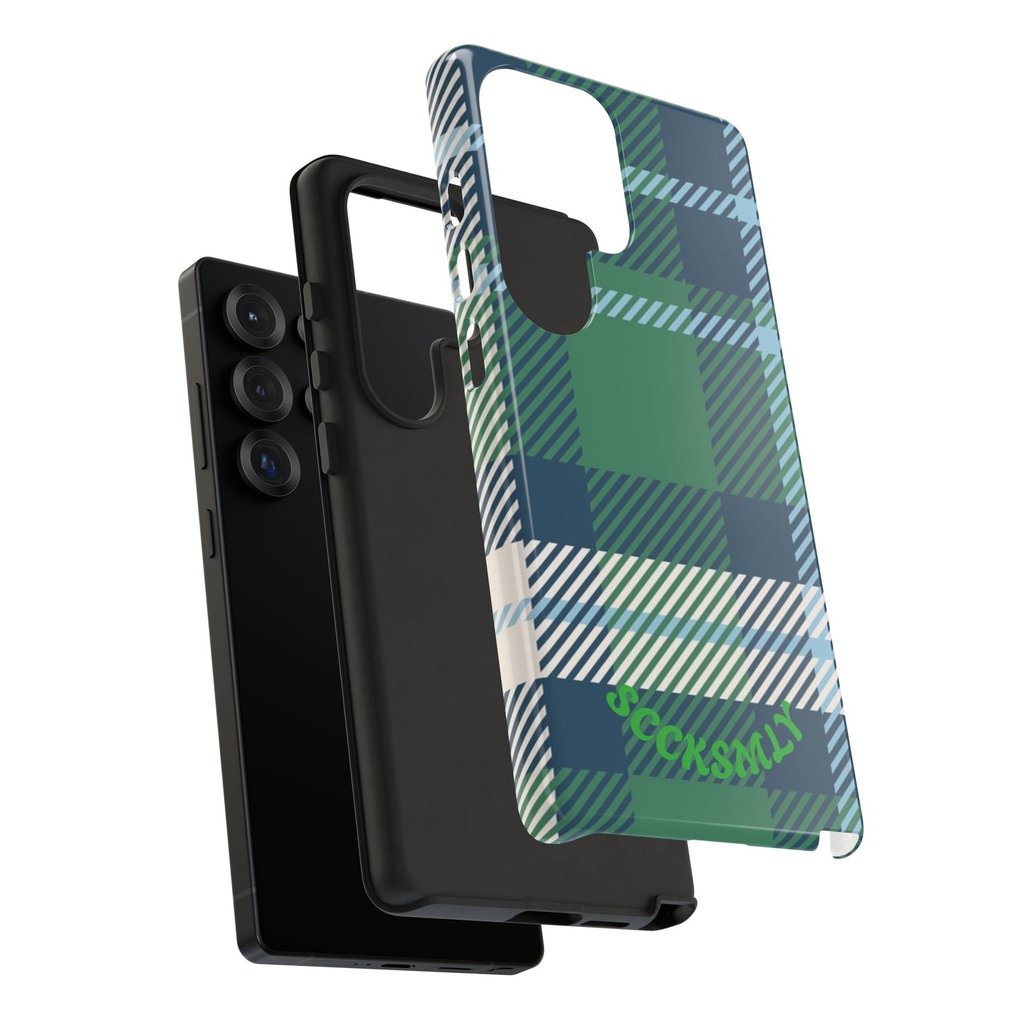 Earth and Sky Plaid Tough Phone Case for Samsung