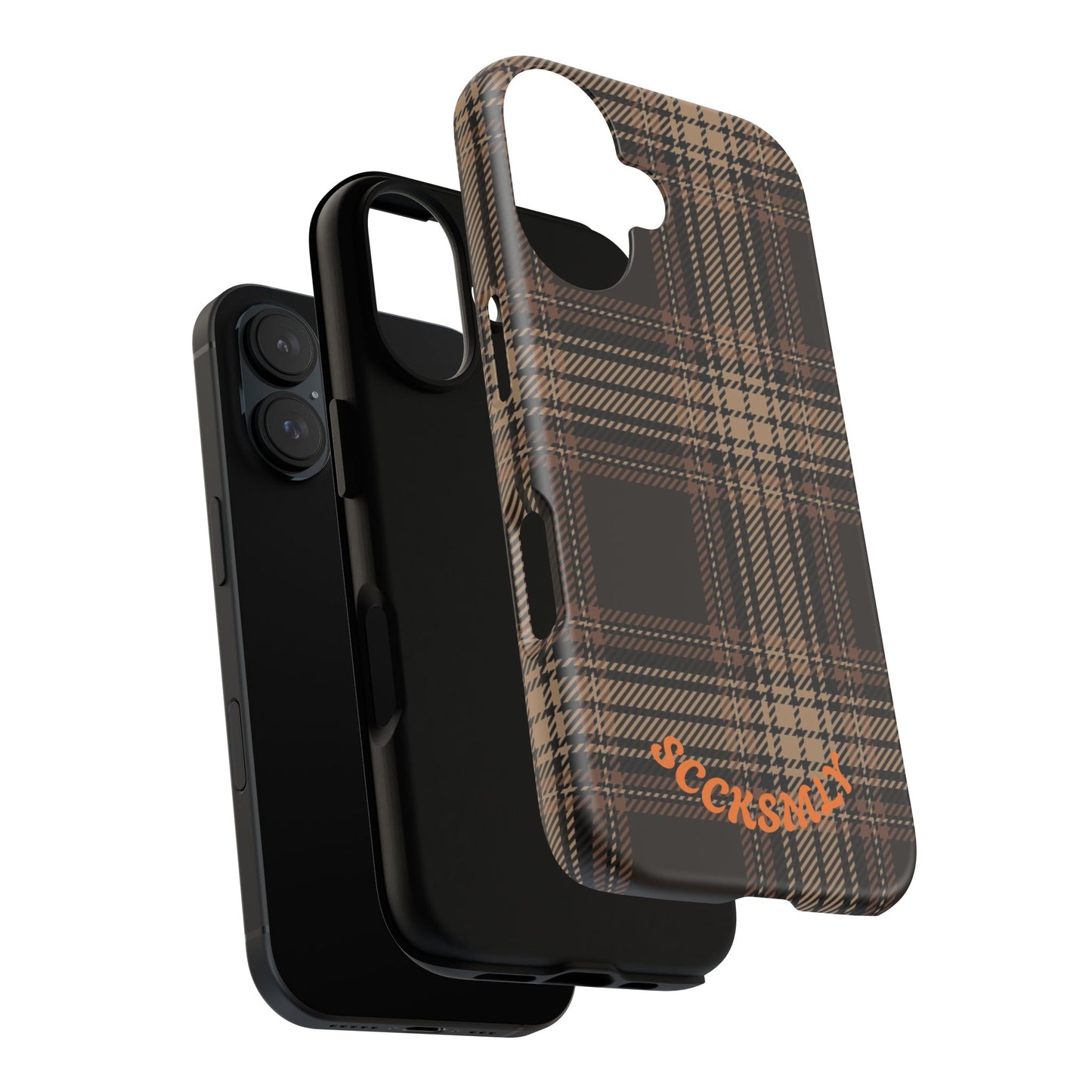 Brown Bread Plaid Tough Phone Case for Apple