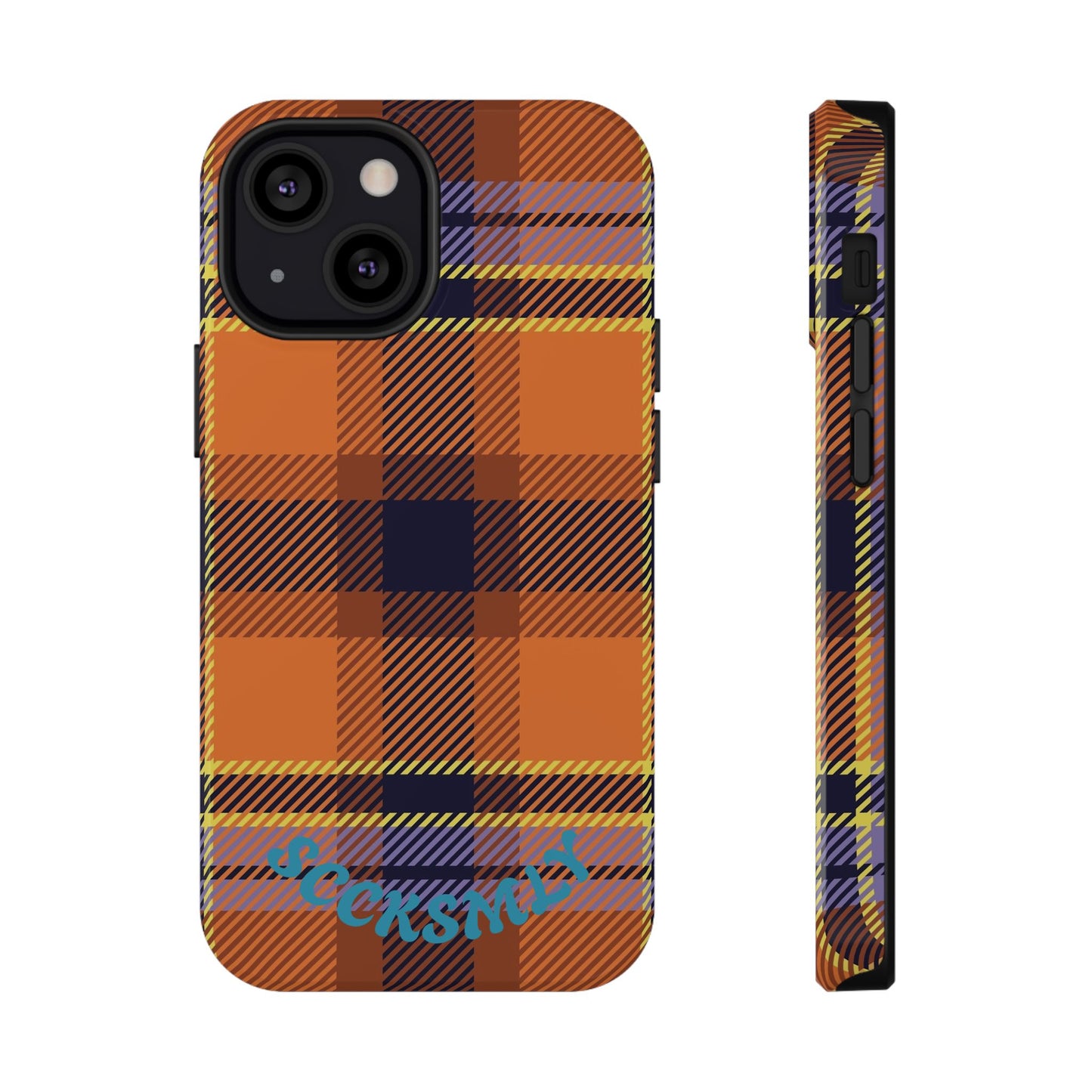 Orange Sickle Plaid  Phone Case for Apple