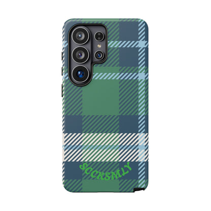Earth and Sky Plaid Tough Phone Case for Samsung