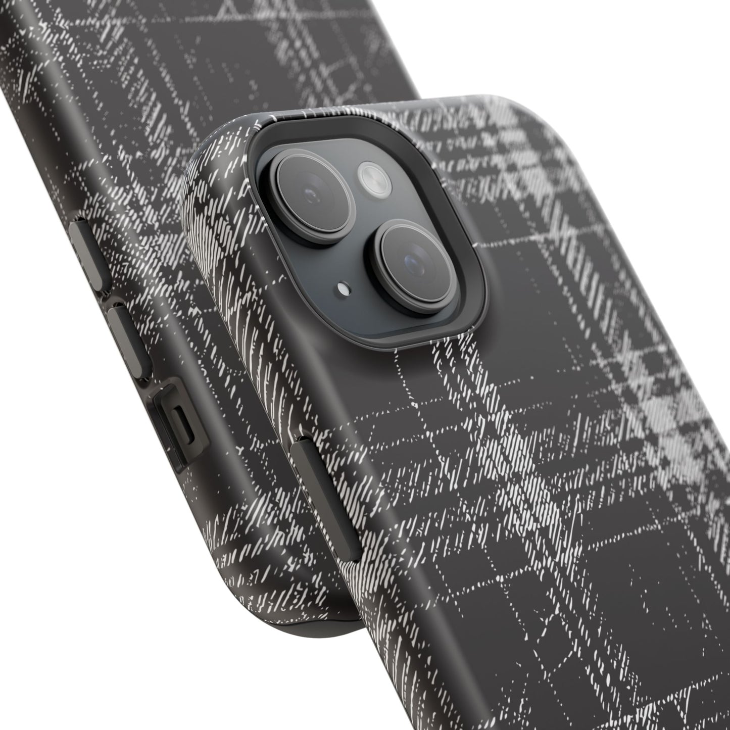 Smoky Grungy Plaid Phone Case for Apple