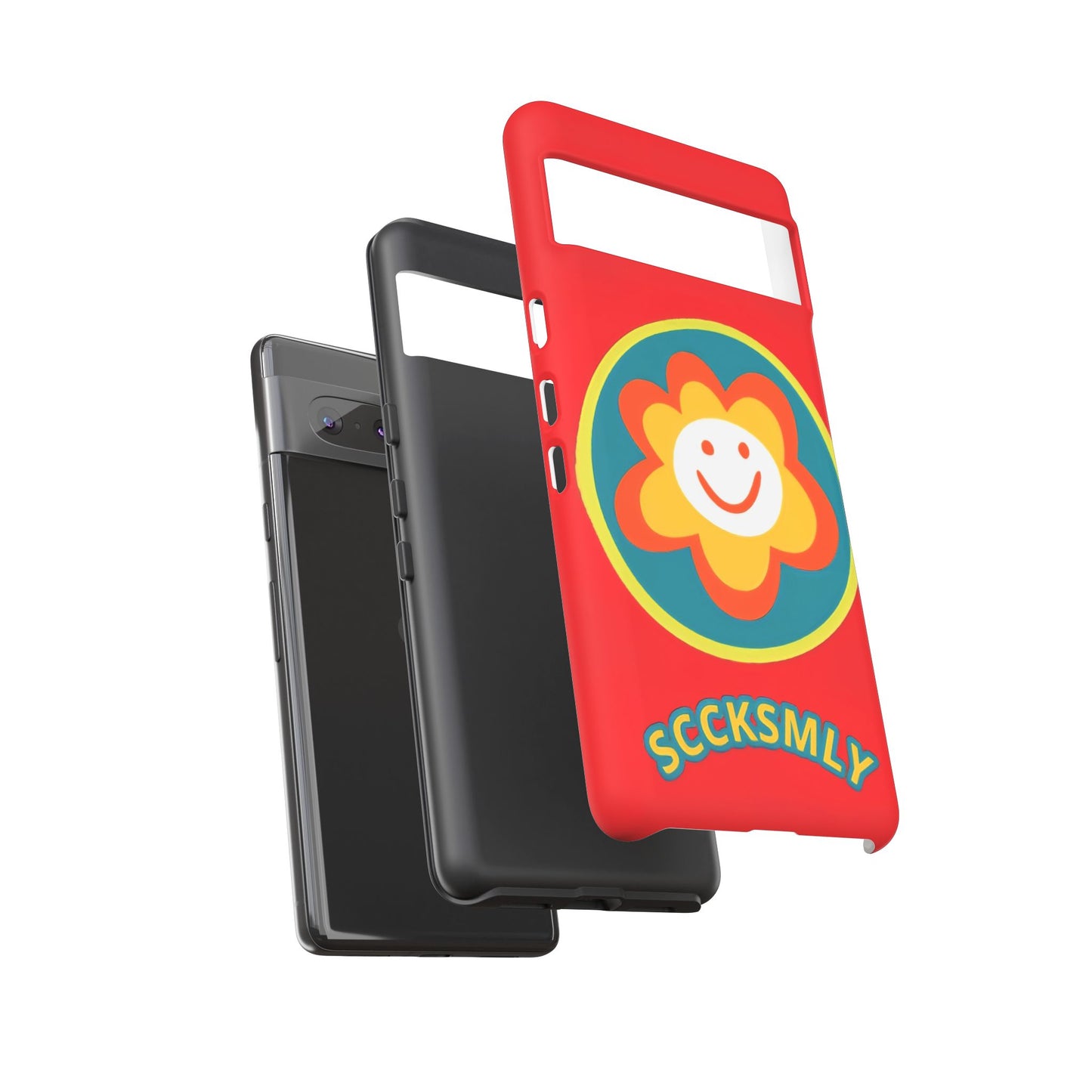 Red "SUNSHINE SMILE" Tough Phone Case for Google Pixel