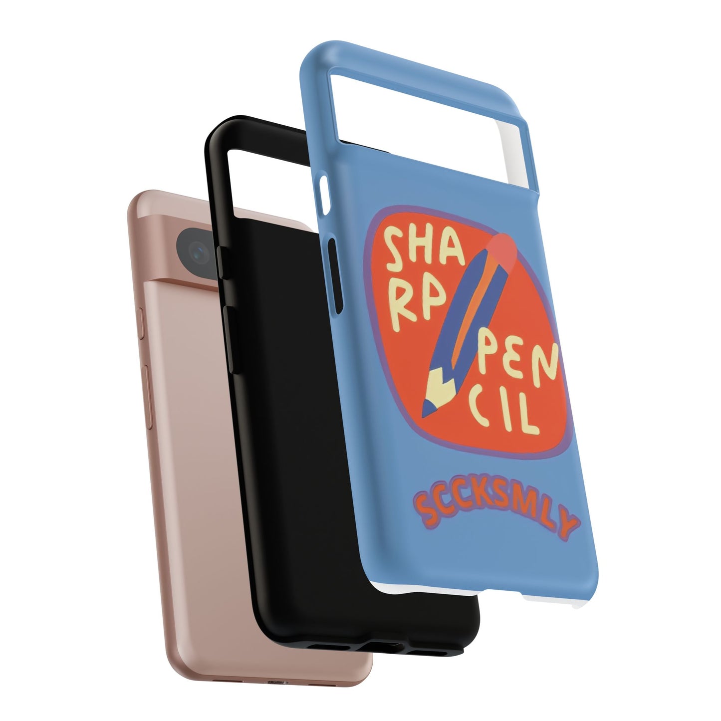 Blue "SHARPEN PENCIL" Tough Phone Case for Google Pixel