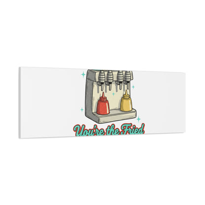 You’re the Fried to My Fries Canvas | Retro Diner Matchbook, Pantry Label Art