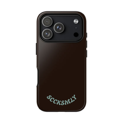 SOLID Espresso Mint Tough Phone Case for Apple