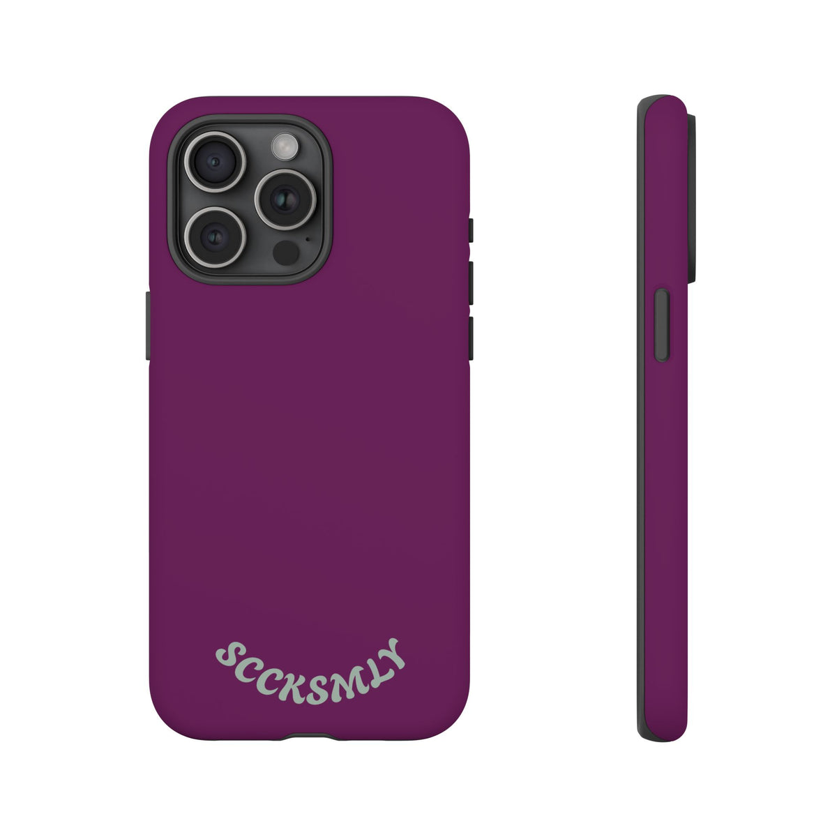 SOLID Amethyst Matte Tough Phone Case for Apple
