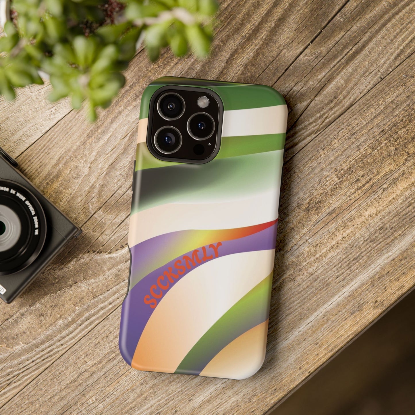 Green Waves Phone Case for Apple