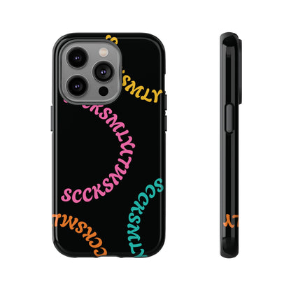 Y2K Wavy Script Tough Case for Apple- Black