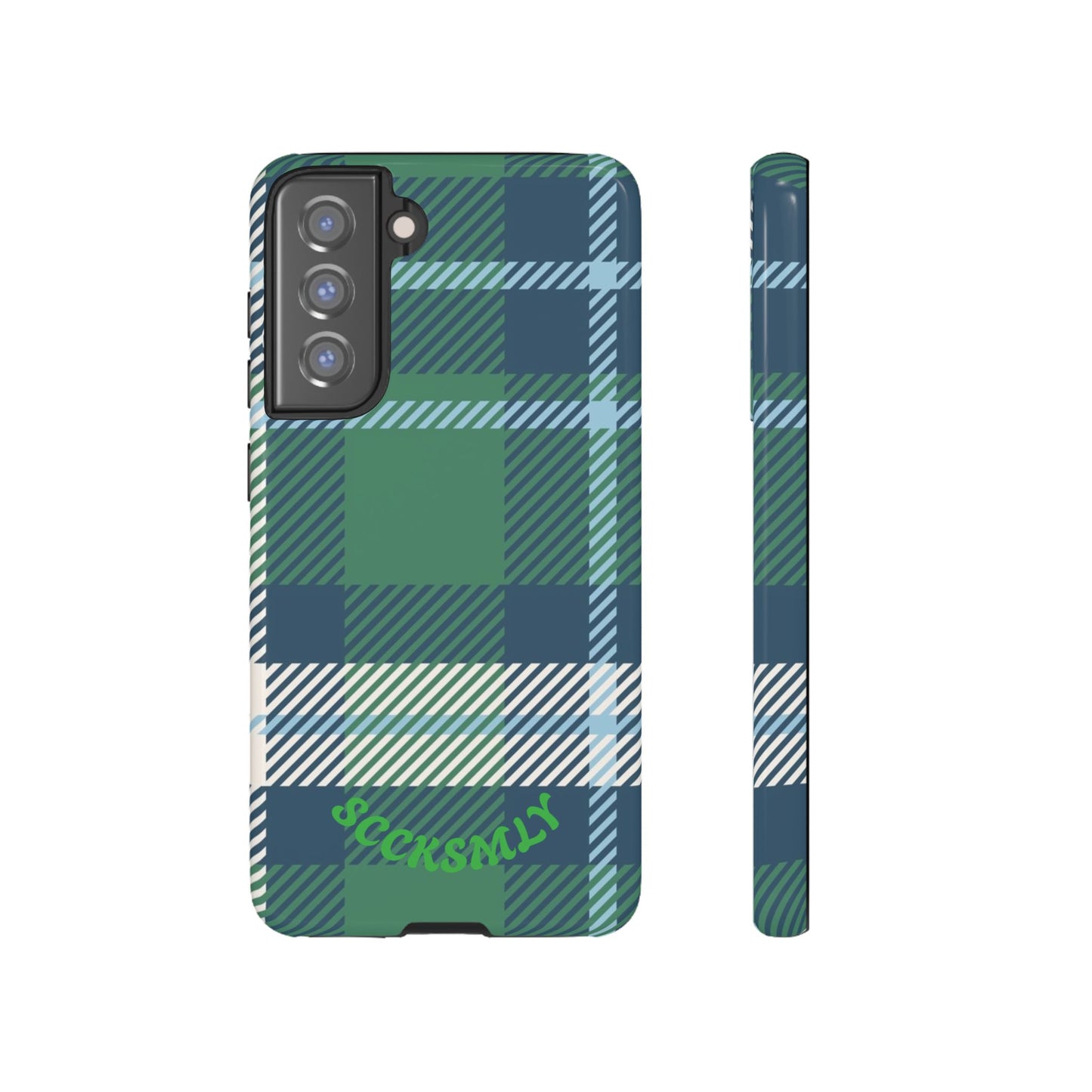 Earth and Sky Plaid Tough Phone Case for Samsung