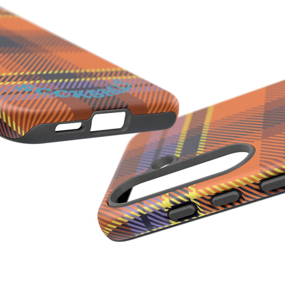 Orange Sickle Plaid Phone Case for Samsung