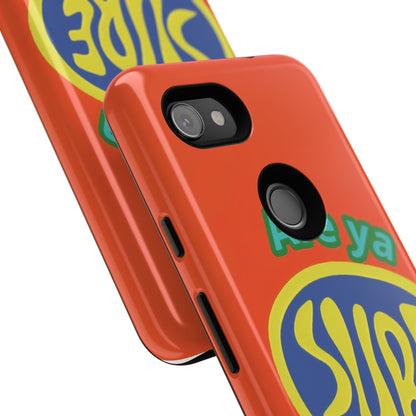 Orange "ARE YA SURE" Tough Phone Case for Google Pixel