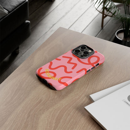 Red Candy Swirls Tough Case for Apple
