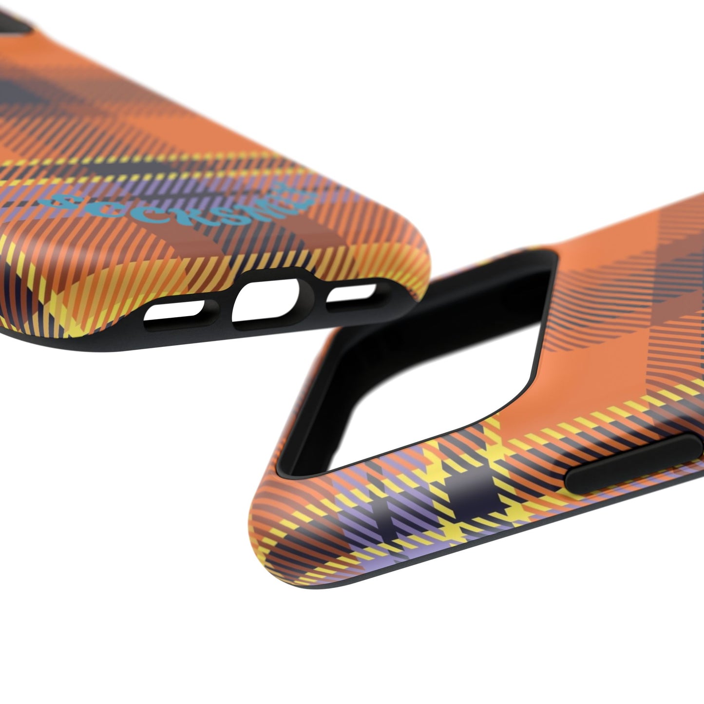 Orange Sickle Plaid  Phone Case for Apple