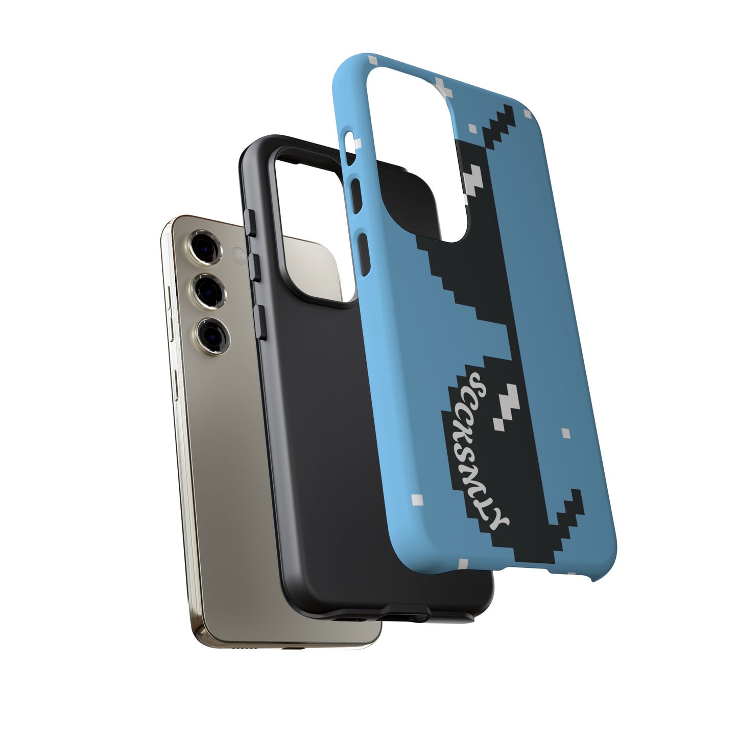 Pixel Glass Tough Phone Case for Samsung