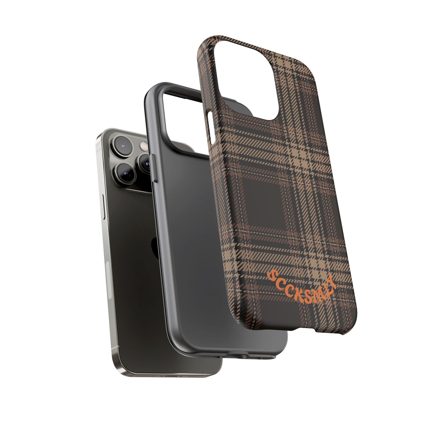 Brown Bread Plaid Tough Phone Case for Apple