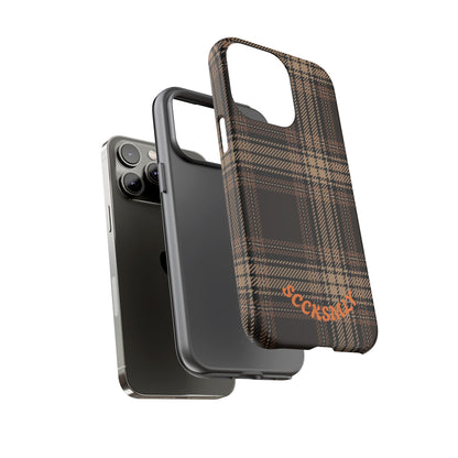 Brown Bread Plaid Tough Phone Case for Apple