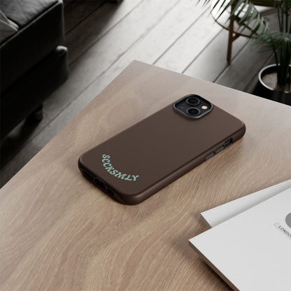 SOLID Espresso Mint Tough Phone Case for Apple