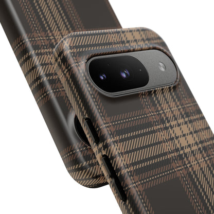 Brown Bread Plaid Tough Phone Case for Google Pixel