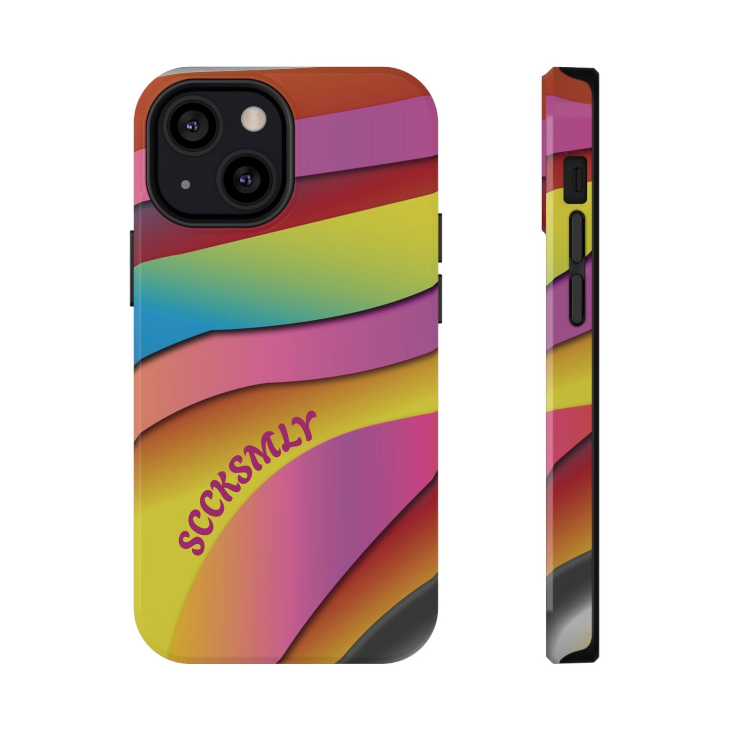 Modern Retro Rainbow Phone Case for "IOS or Apple"