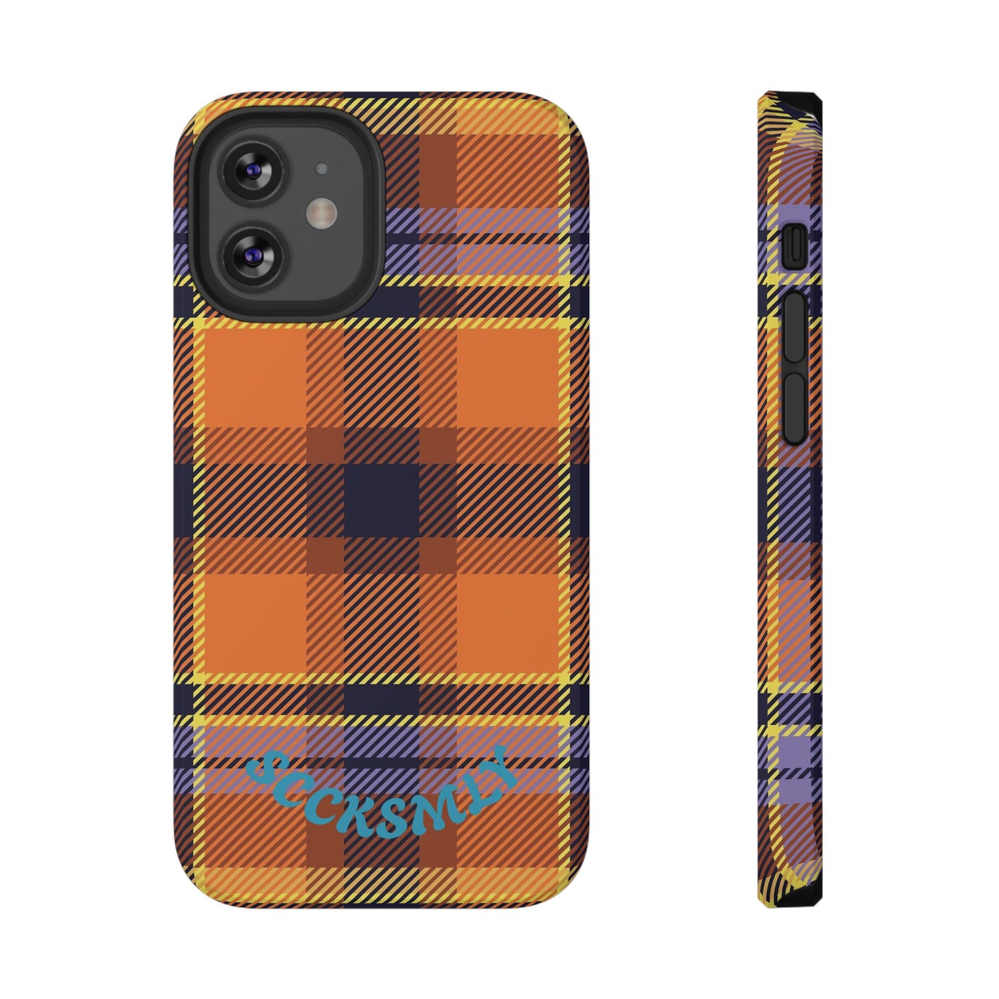 Orange Sickle Plaid  Phone Case for Apple