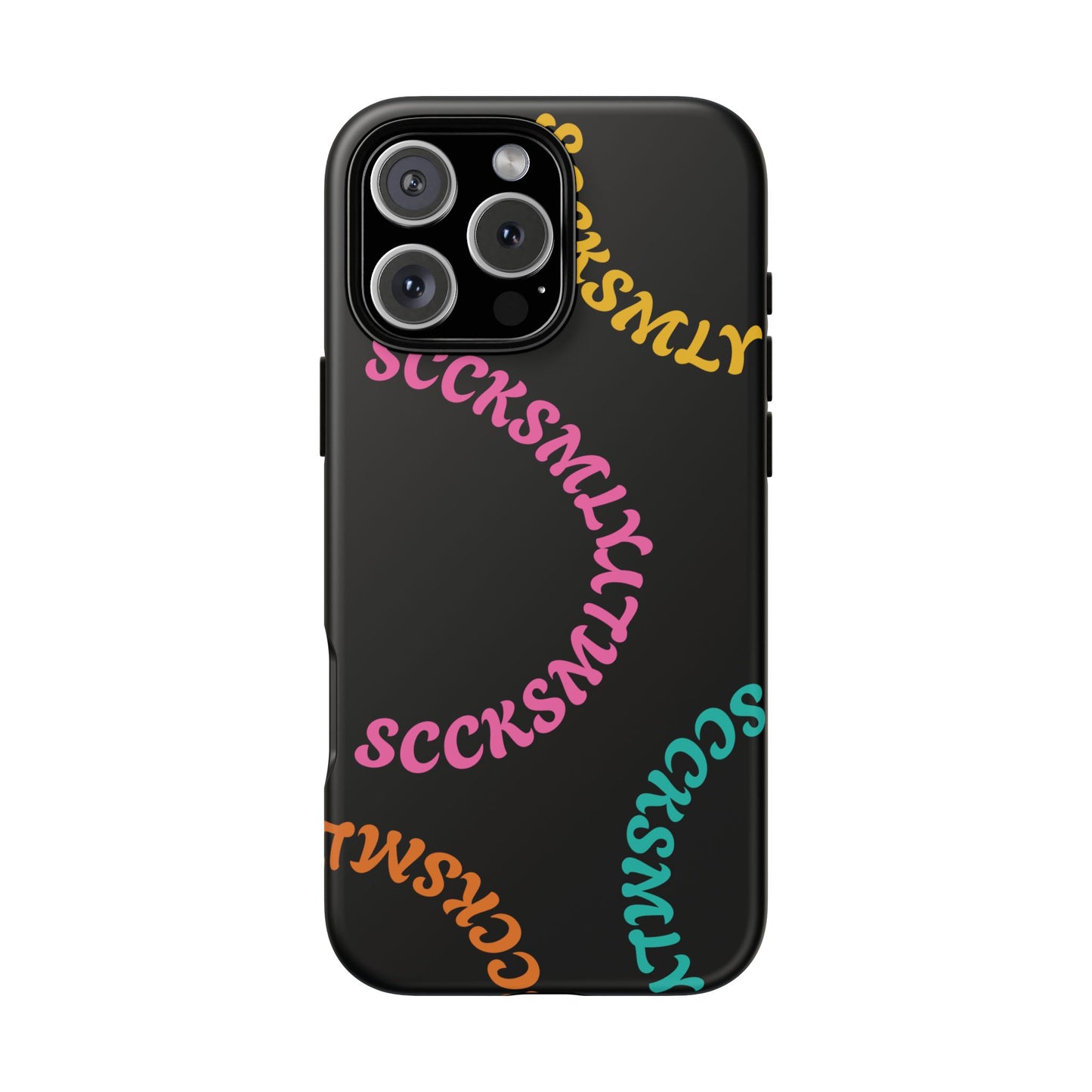 Y2K Wavy Script Tough Case for Apple- Black