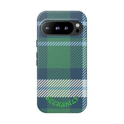 Earth and Sky Plaid Tough Phone Case for Google Pixel