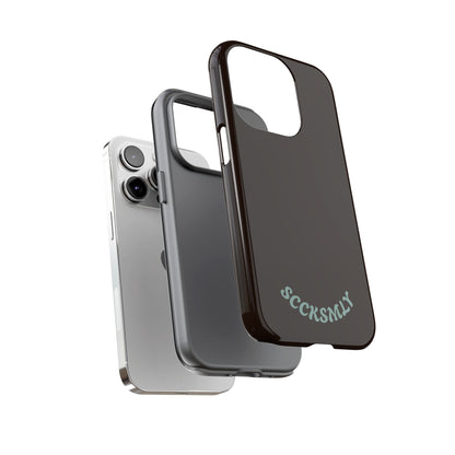 SOLID Espresso Mint Tough Phone Case for Apple