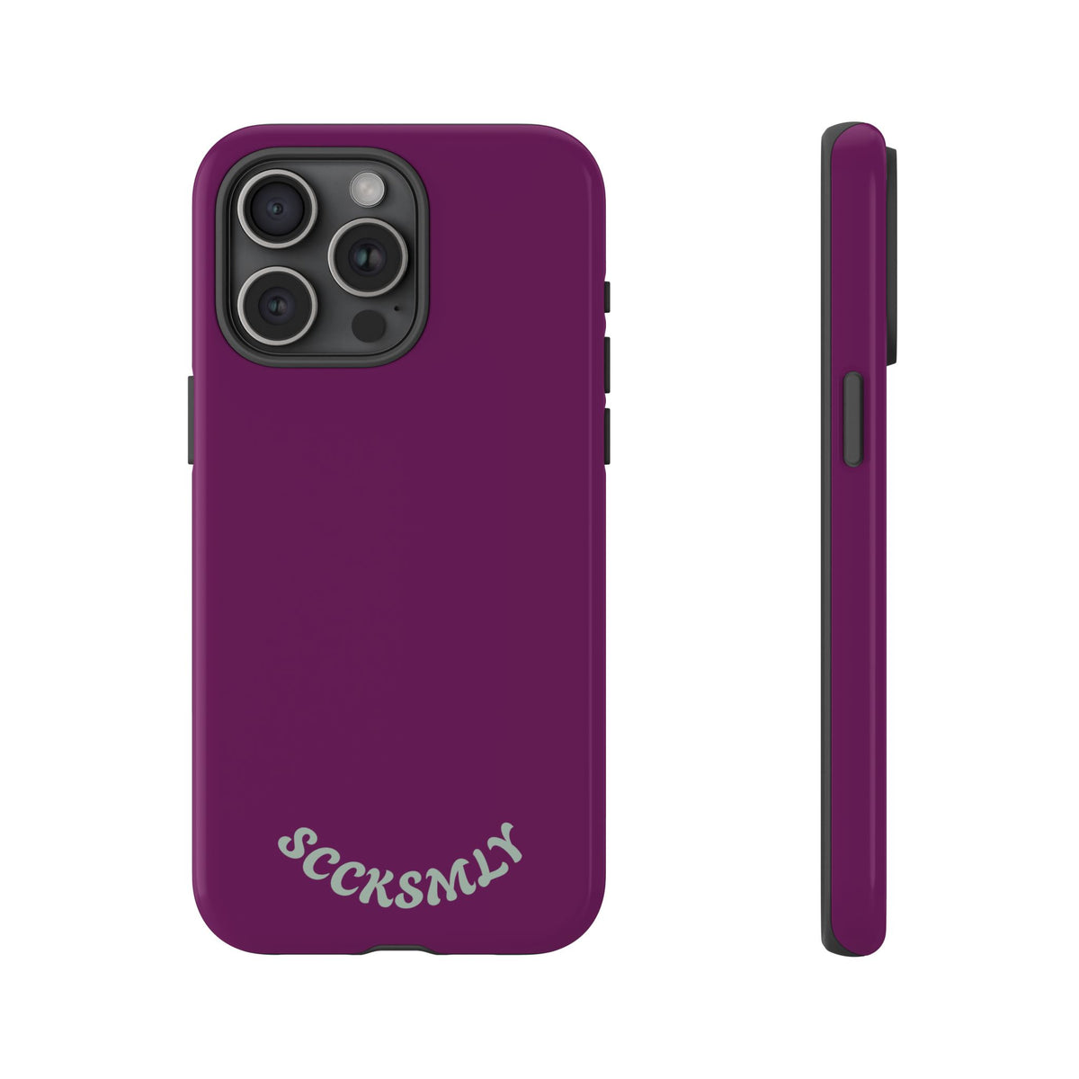 SOLID Amethyst Matte Tough Phone Case for Apple