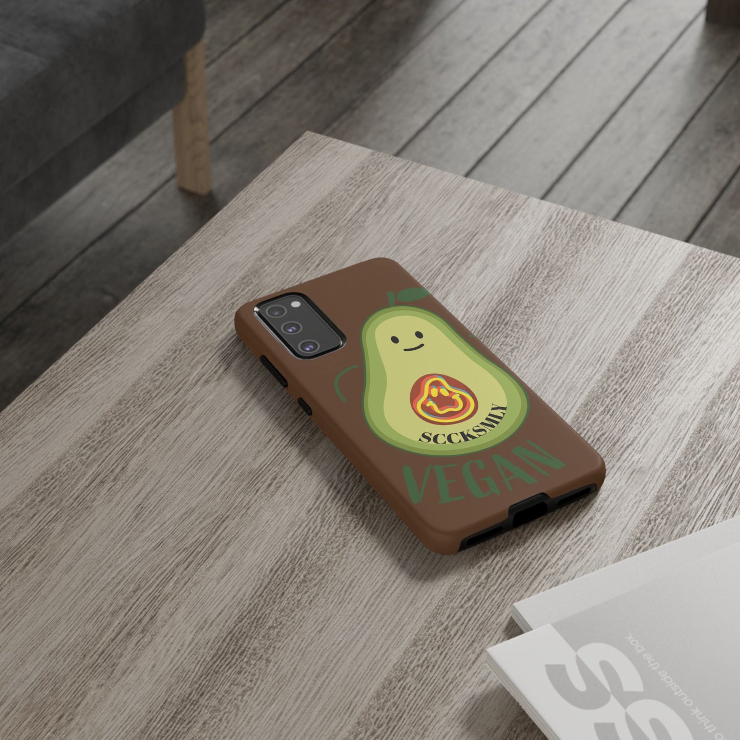 Playful Vegan Avocado Phone Case for Samsung