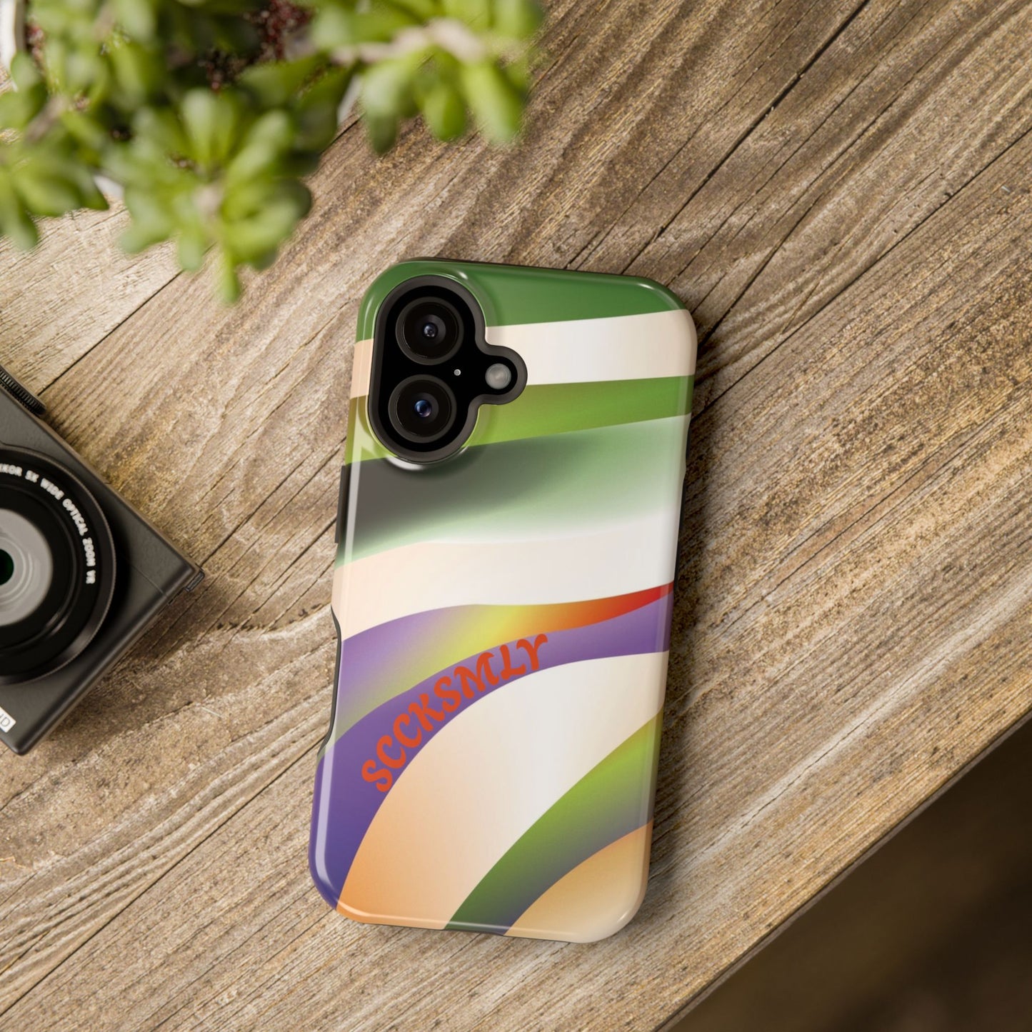 Green Waves Phone Case for Apple