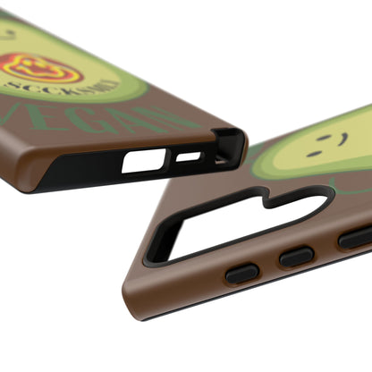 Playful Vegan Avocado Phone Case for Samsung