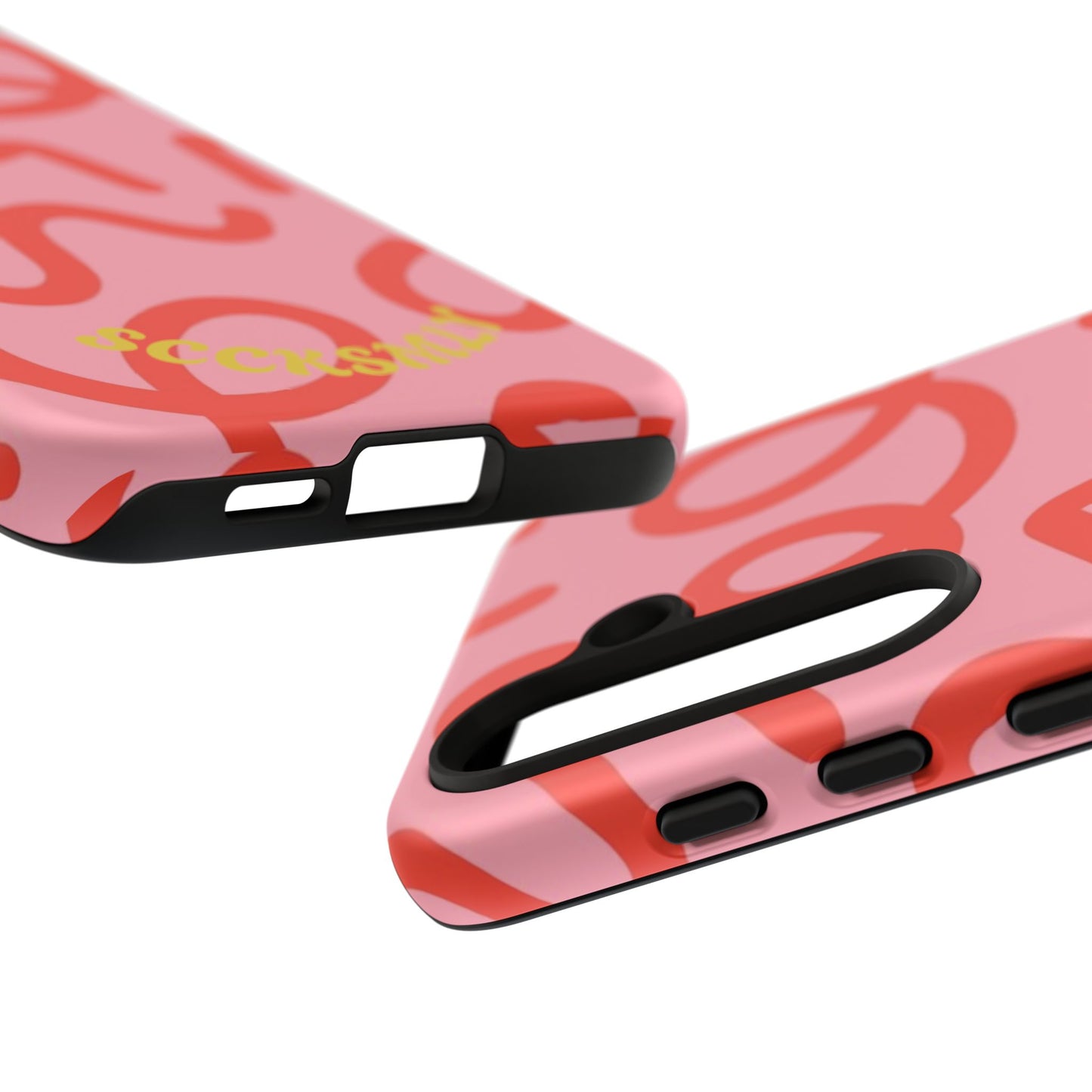 Red Candy Swirls Tough Phone Case for Samsung