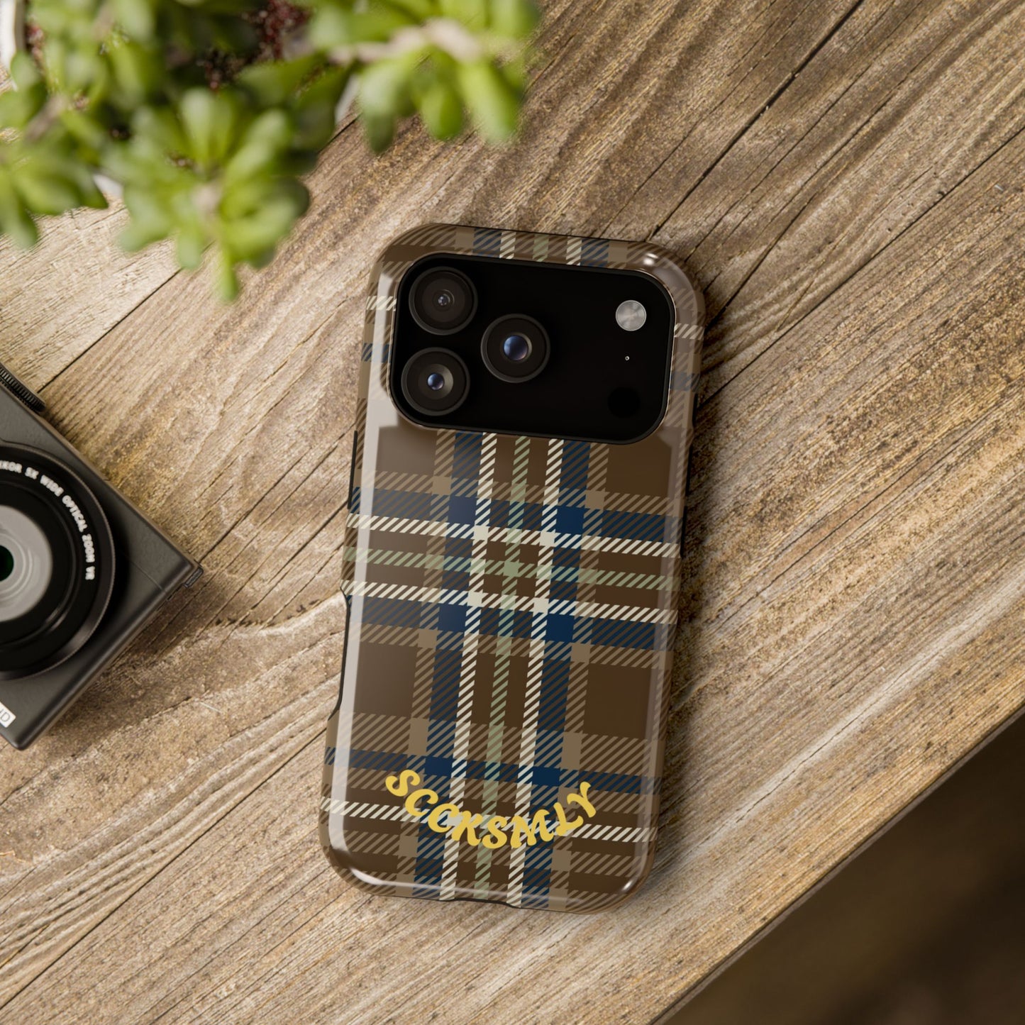 Earth and Sky Plaid Phone Case for Apple