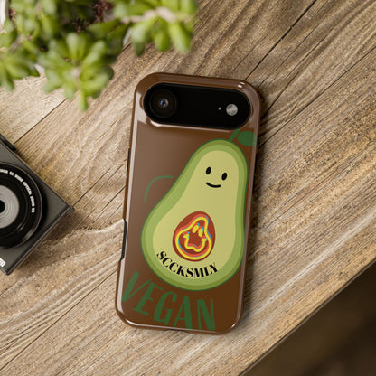 Playful Vegan Avocado Tough Phone Case Apple