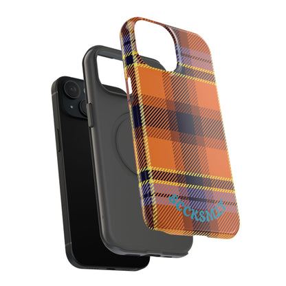 Orange Sickle Plaid  Phone Case for Apple
