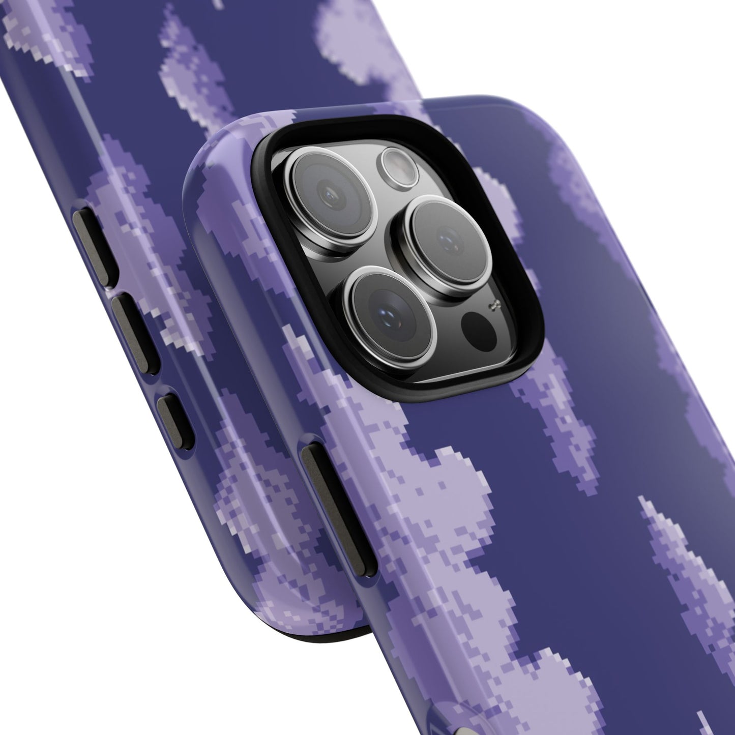 Lilac Pixel Cloud Tough Phone Case for Apple