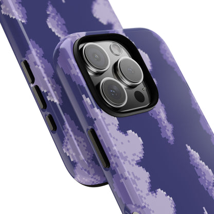 Lilac Pixel Cloud Tough Phone Case for Apple