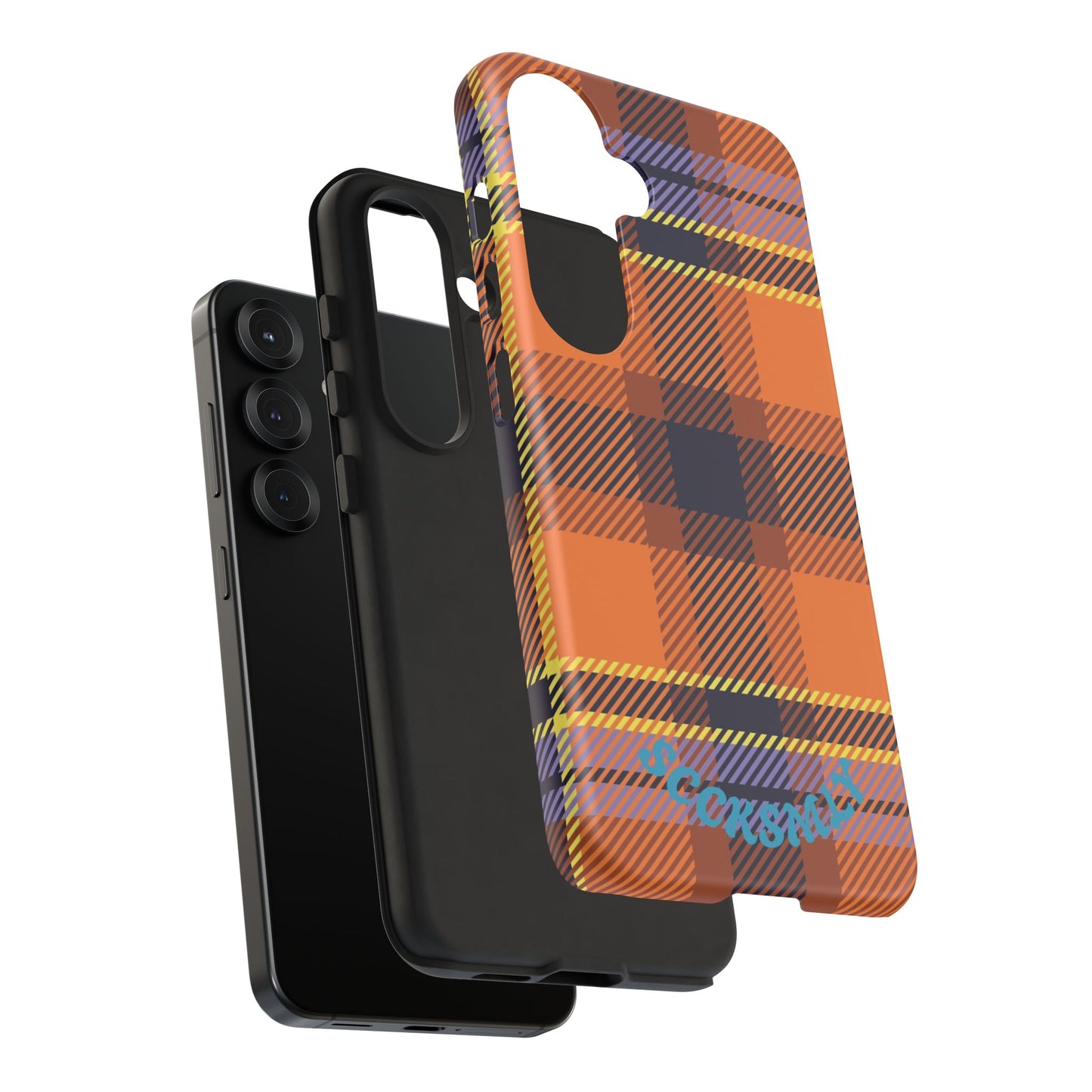 Orange Sickle Plaid Phone Case for Samsung