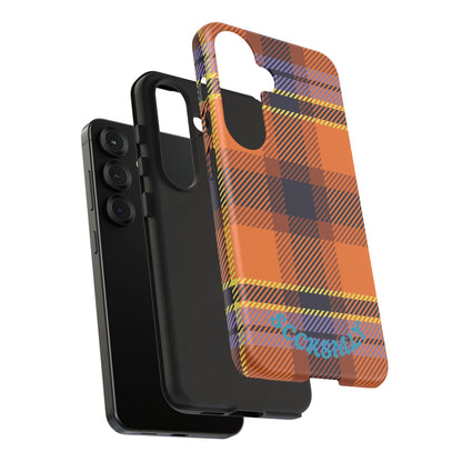 Orange Sickle Plaid Phone Case for Samsung