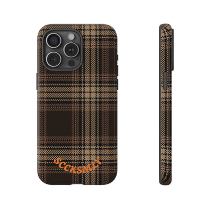 Brown Bread Plaid Tough Phone Case for Apple