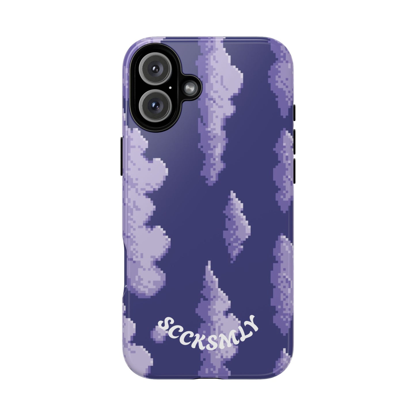 Lilac Pixel Cloud Tough Phone Case for Apple