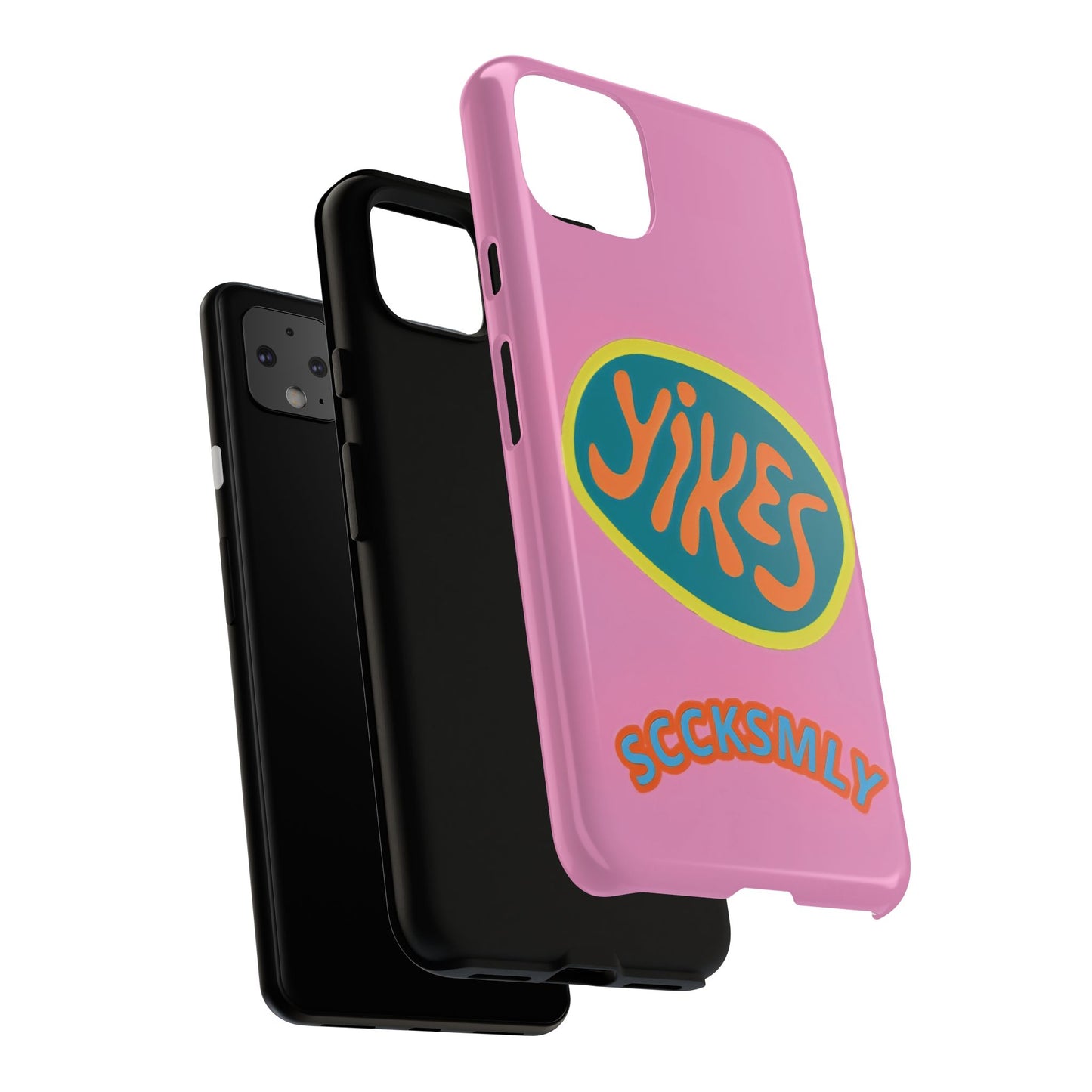 Pink "YIKES" Tough Phone Case for Google Pixel
