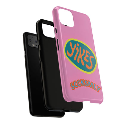 Pink "YIKES" Tough Phone Case for Google Pixel