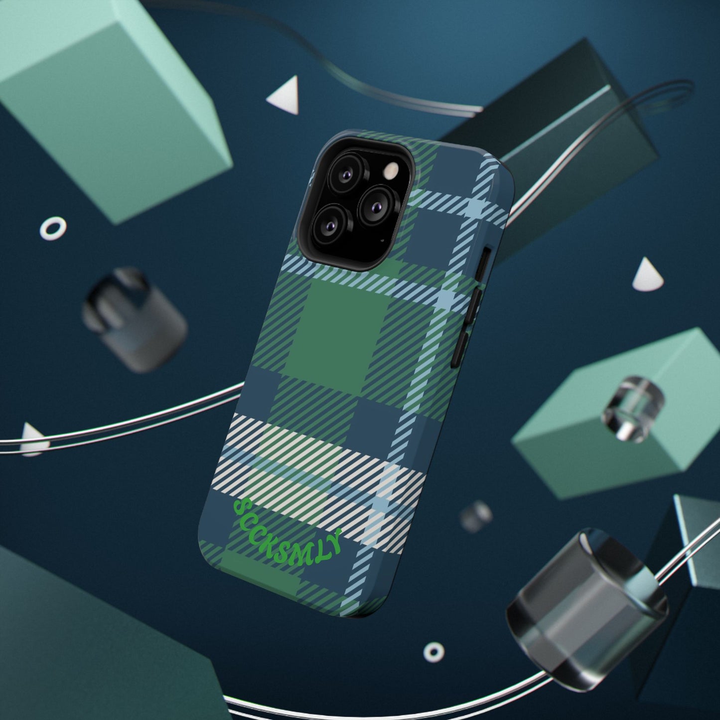 Earth and Sky Plaid Phone Case for Apple